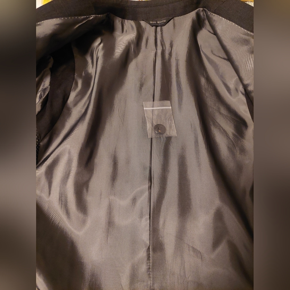 Marc Martin Elegant Charcoal Men's Blazer - Picture 7 of 8